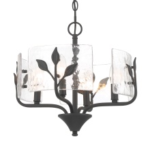 Golden 4503-4P NB-HWG - Wry Lighting Bloem 4-light Pendant in Natural Black